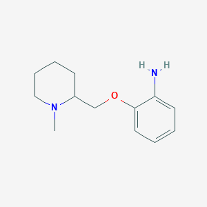 molecular formula C13H20N2O B2984458 2-(1-Methyl-piperidin-2-ylmethoxy)-phenylamine CAS No. 869945-94-8