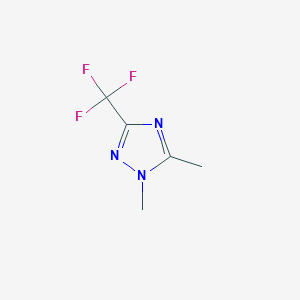 molecular formula C5H6F3N3 B2984476 1,5-dimethyl-3-(trifluoromethyl)-1H-1,2,4-triazole CAS No. 667873-27-0