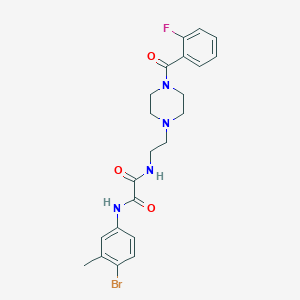 molecular formula C22H24BrFN4O3 B298449 N~1~-(4-bromo-3-methylphenyl)-N~2~-{2-[4-(2-fluorobenzoyl)-1-piperazinyl]ethyl}ethanediamide 