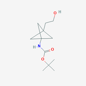molecular formula C12H21NO3 B2984494 Tert-Butyl (3-(2-Hydroxyethyl)Bicyclo[1.1.1]Pentan-1-Yl)Carbamate CAS No. 1936602-36-6