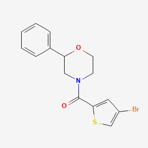 molecular formula C15H14BrNO2S B2984507 (4-Bromothiophen-2-yl)(2-phenylmorpholino)methanone CAS No. 1797970-77-4