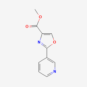 molecular formula C10H8N2O3 B2984555 Methyl 2-(pyridin-3-YL)oxazole-4-carboxylate CAS No. 1065102-69-3