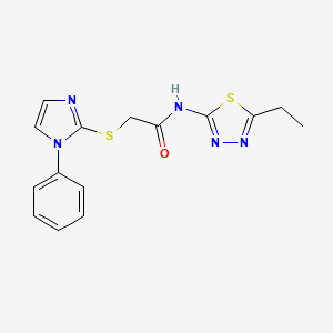 N-(5-ethyl-1,3,4-thiadiazol-2-yl)-2-[(1-phenyl-1H-imidazol-2-yl)thio]acetamide