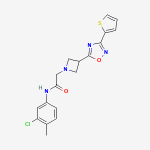 N-(3-chloro-4-methylphenyl)-2-(3-(3-(thiophen-2-yl)-1,2,4-oxadiazol-5-yl)azetidin-1-yl)acetamide