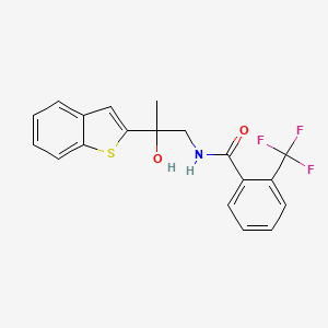 N-(2-(benzo[b]thiophen-2-yl)-2-hydroxypropyl)-2-(trifluoromethyl)benzamide