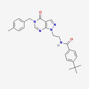 4-(tert-butyl)-N-(2-(5-(4-methylbenzyl)-4-oxo-4,5-dihydro-1H-pyrazolo[3,4-d]pyrimidin-1-yl)ethyl)benzamide