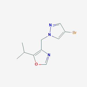 4-[(4-Bromopyrazol-1-yl)methyl]-5-propan-2-yl-1,3-oxazole