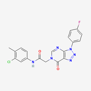 molecular formula C19H14ClFN6O2 B2984605 N-(3-chloro-4-methylphenyl)-2-(3-(4-fluorophenyl)-7-oxo-3H-[1,2,3]triazolo[4,5-d]pyrimidin-6(7H)-yl)acetamide CAS No. 847384-29-6