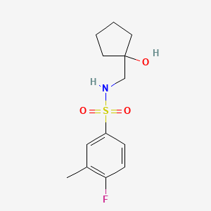 4-fluoro-N-((1-hydroxycyclopentyl)methyl)-3-methylbenzenesulfonamide