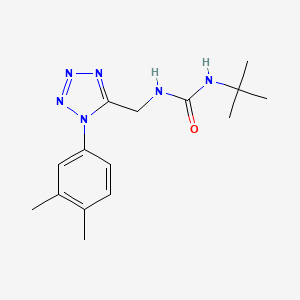 1-(tert-butyl)-3-((1-(3,4-dimethylphenyl)-1H-tetrazol-5-yl)methyl)urea