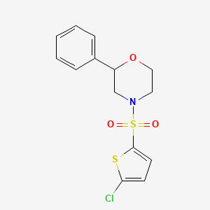 4-((5-Chlorothiophen-2-yl)sulfonyl)-2-phenylmorpholine