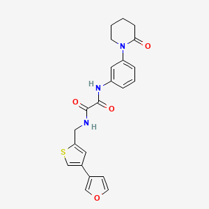 N-[[4-(Furan-3-yl)thiophen-2-yl]methyl]-N'-[3-(2-oxopiperidin-1-yl)phenyl]oxamide