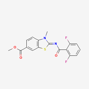 (Z)-methyl 2-((2,6-difluorobenzoyl)imino)-3-methyl-2,3-dihydrobenzo[d]thiazole-6-carboxylate