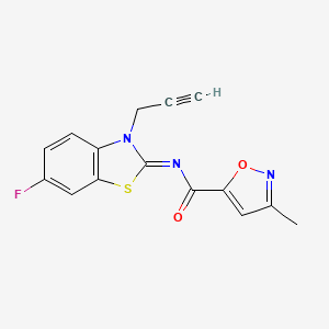 (E)-N-(6-fluoro-3-(prop-2-yn-1-yl)benzo[d]thiazol-2(3H)-ylidene)-3-methylisoxazole-5-carboxamide
