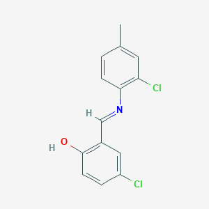 4-chloro-2-{(E)-[(2-chloro-4-methylphenyl)imino]methyl}phenol