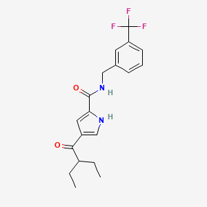 4-(2-ethylbutanoyl)-N-[3-(trifluoromethyl)benzyl]-1H-pyrrole-2-carboxamide
