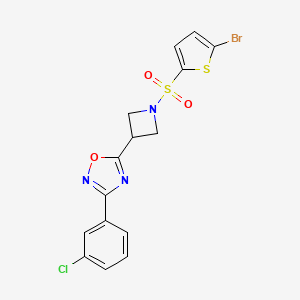 5-(1-((5-Bromothiophen-2-yl)sulfonyl)azetidin-3-yl)-3-(3-chlorophenyl)-1,2,4-oxadiazole