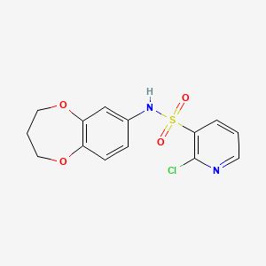 2-chloro-N-(3,4-dihydro-2H-1,5-benzodioxepin-7-yl)pyridine-3-sulfonamide