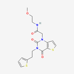 2-(2,4-dioxo-3-(2-(thiophen-2-yl)ethyl)-3,4-dihydrothieno[3,2-d]pyrimidin-1(2H)-yl)-N-(2-methoxyethyl)acetamide