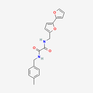 molecular formula C19H18N2O4 B2984671 N1-([2,2'-bifuran]-5-ylmethyl)-N2-(4-methylbenzyl)oxalamide CAS No. 2034437-98-2