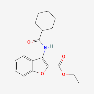 Ethyl 3-(cyclohexanecarboxamido)benzofuran-2-carboxylate