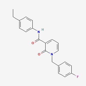 molecular formula C21H19FN2O2 B2984676 N-(4-乙基苯基)-1-(4-氟苄基)-2-氧代-1,2-二氢吡啶-3-甲酰胺 CAS No. 946246-13-5