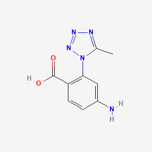 molecular formula C9H9N5O2 B2984684 4-氨基-2-(5-甲基-1H-1,2,3,4-四唑-1-基)苯甲酸 CAS No. 1333730-50-9