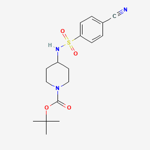 molecular formula C17H23N3O4S B2984694 tert-Butyl 4-(4-cyanobenzenesulfonylamino)piperidine-1-carboxylate CAS No. 1286265-85-7