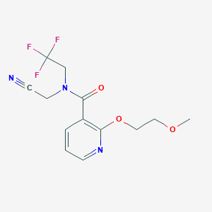 N-(cyanomethyl)-2-(2-methoxyethoxy)-N-(2,2,2-trifluoroethyl)pyridine-3-carboxamide