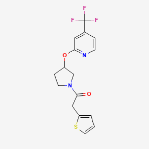 2-(Thiophen-2-yl)-1-(3-((4-(trifluoromethyl)pyridin-2-yl)oxy)pyrrolidin-1-yl)ethanone