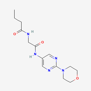 N-(2-((2-morpholinopyrimidin-5-yl)amino)-2-oxoethyl)butyramide