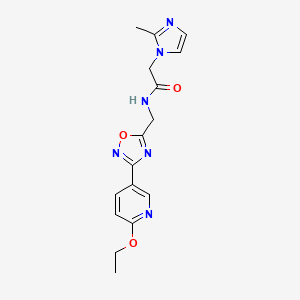 N-((3-(6-ethoxypyridin-3-yl)-1,2,4-oxadiazol-5-yl)methyl)-2-(2-methyl-1H-imidazol-1-yl)acetamide
