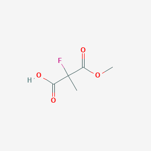 molecular formula C5H7FO4 B2984737 2-Fluoro-3-methoxy-2-methyl-3-oxopropanoic acid CAS No. 100701-50-6