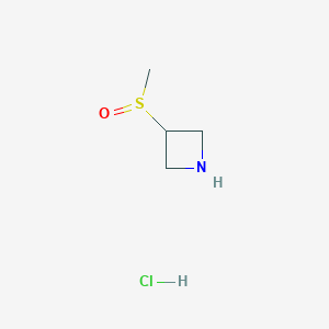 molecular formula C4H10ClNOS B2984740 3-(Methylsulfinyl)-azetidine HCl CAS No. 1872043-87-2; 2375268-69-0