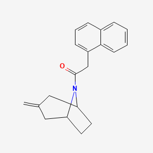molecular formula C20H21NO B2984753 1-((1R,5S)-3-亚甲基-8-氮杂双环[3.2.1]辛烷-8-基)-2-(萘-1-基)乙酮 CAS No. 2310041-58-6