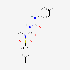 molecular formula C19H23N3O4S B2984758 N-isopropyl-4-methyl-N-((p-tolylcarbamoyl)carbamoyl)benzenesulfonamide CAS No. 324539-85-7