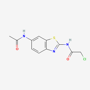 molecular formula C11H10ClN3O2S B2984774 N-(6-乙酰氨基-苯并噻唑-2-基)-2-氯乙酰胺 CAS No. 874590-17-7