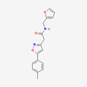 N-(furan-2-ylmethyl)-2-(5-(p-tolyl)isoxazol-3-yl)acetamide