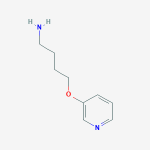 molecular formula C9H14N2O B2984830 4-(吡啶-3-氧基)丁-1-胺 CAS No. 98607-88-6