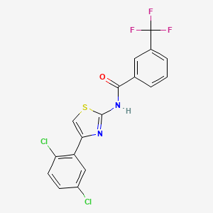 molecular formula C17H9Cl2F3N2OS B2984832 N-[4-(2,5-dichlorophenyl)-1,3-thiazol-2-yl]-3-(trifluoromethyl)benzamide CAS No. 330189-87-2