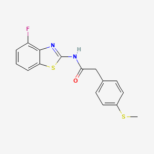 molecular formula C16H13FN2OS2 B2984833 N-(4-fluorobenzo[d]thiazol-2-yl)-2-(4-(methylthio)phenyl)acetamide CAS No. 942007-87-6
