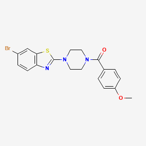 molecular formula C19H18BrN3O2S B2984838 (4-(6-Bromobenzo[d]thiazol-2-yl)piperazin-1-yl)(4-methoxyphenyl)methanone CAS No. 897473-33-5