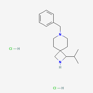 molecular formula C17H28Cl2N2 B2984843 7-Benzyl-1-isopropyl-2,7-diazaspiro[3.5]nonane dihydrochloride CAS No. 2155855-59-5