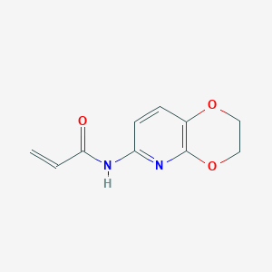 molecular formula C10H10N2O3 B2984877 N-(2,3-Dihydro-[1,4]dioxino[2,3-b]pyridin-6-yl)prop-2-enamide CAS No. 2194024-48-9