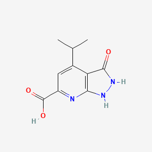 molecular formula C10H11N3O3 B2984899 4-isopropyl-3-oxo-2,3-dihydro-1H-pyrazolo[3,4-b]pyridine-6-carboxylic acid CAS No. 1374407-81-4