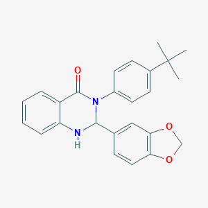 molecular formula C25H24N2O3 B298496 2-(2H-1,3-BENZODIOXOL-5-YL)-3-(4-TERT-BUTYLPHENYL)-1,2,3,4-TETRAHYDROQUINAZOLIN-4-ONE 