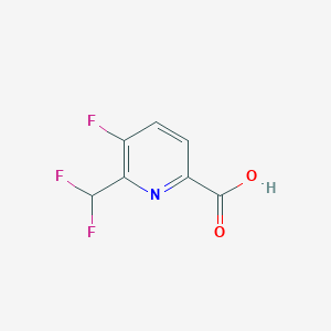 molecular formula C7H4F3NO2 B2984974 6-(Difluoromethyl)-5-fluoropyridine-2-carboxylic acid CAS No. 1803666-08-1