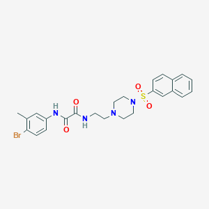 molecular formula C25H27BrN4O4S B298501 N~1~-(4-bromo-3-methylphenyl)-N~2~-{2-[4-(2-naphthylsulfonyl)-1-piperazinyl]ethyl}ethanediamide 