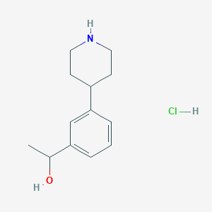 molecular formula C13H20ClNO B2985051 1-(3-(Piperidin-4-yl)phenyl)ethan-1-ol hydrochloride CAS No. 2256054-71-2