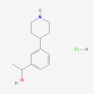 1-(3-Piperidin-4-ylphenyl)ethanol;hydrochloride